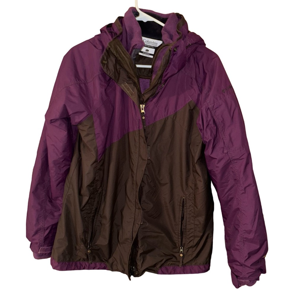 Columbia women’s Interchange winter jacket with removable fleece (large)